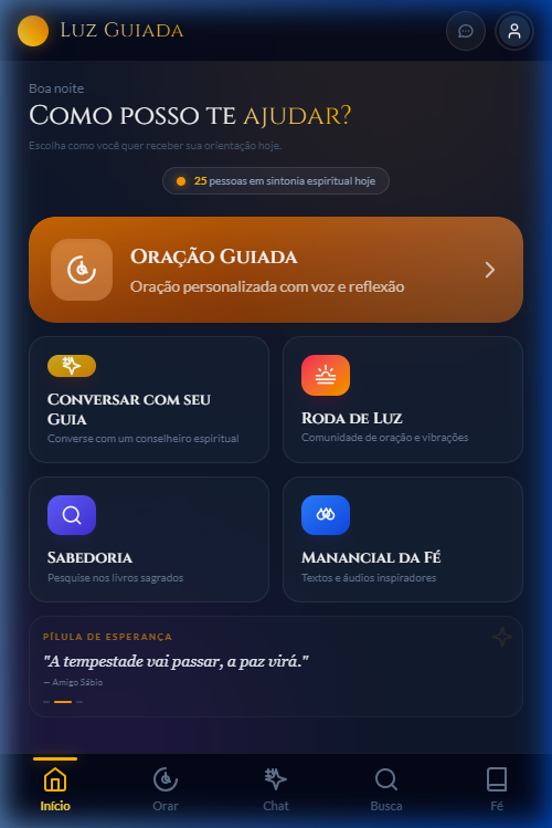 Luz Guiada Interface